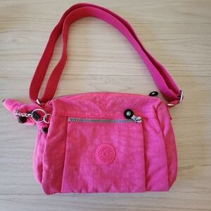 Kipling pink wes crossbody bag